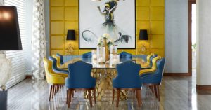 7 Rainbow Dining Room Ideas: trendy and accent chairs for it