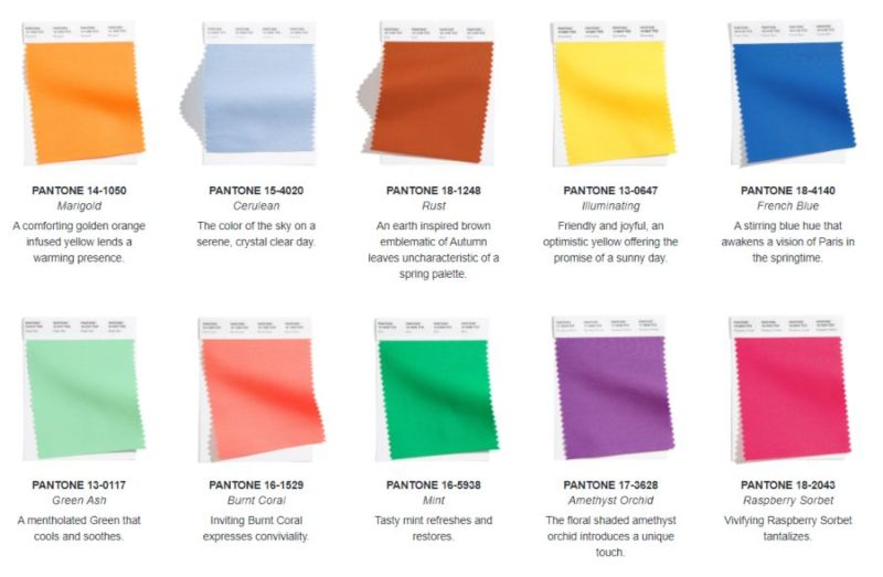 Pantone Spring Summer 2021 Chairs Colour Trends