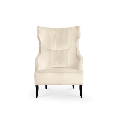 velvet armchair, white armchair, white velvet armchair