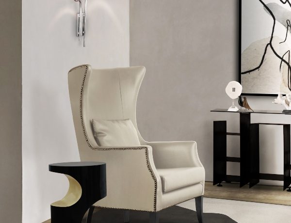 Modern Classic Entryway with White Armchair