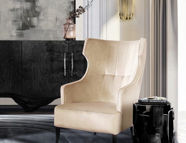 Modern Contemporary Reading Corner with White Armchair
