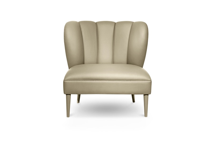 modern armchair design round white back armchair