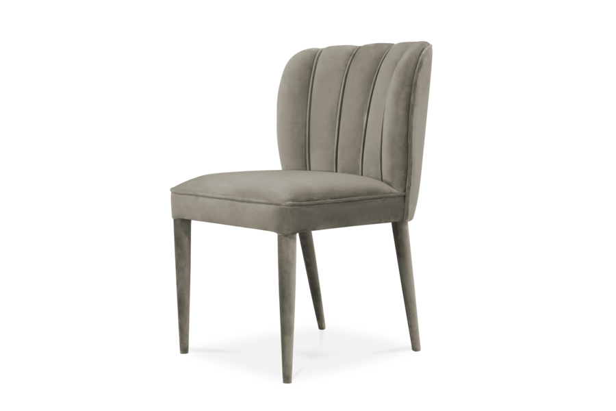 synthetic leather dining chair with round back