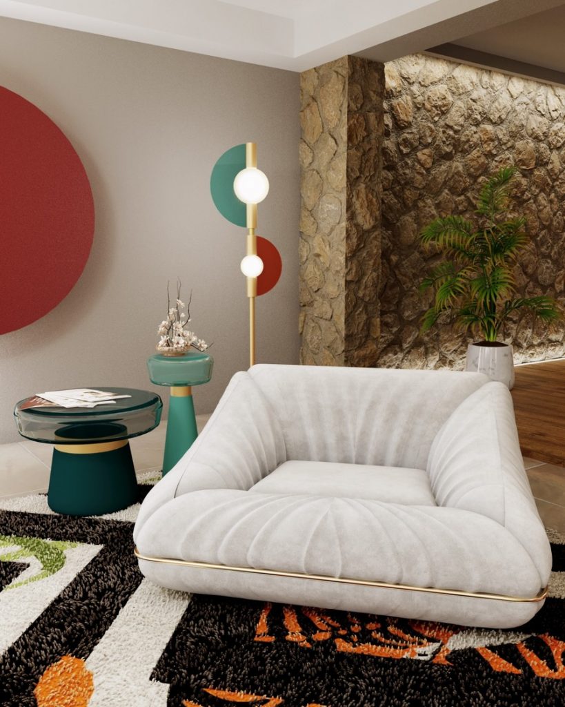 modern armchair with white chair solution