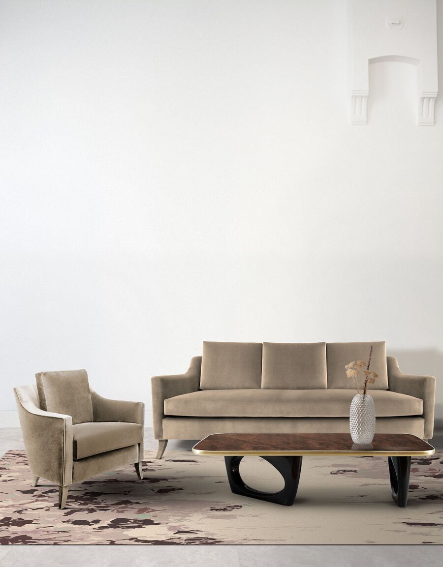 modern neutral tones living room design