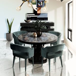 Velvet Dining Chairs and Round Dining Tables: The Perfect Match