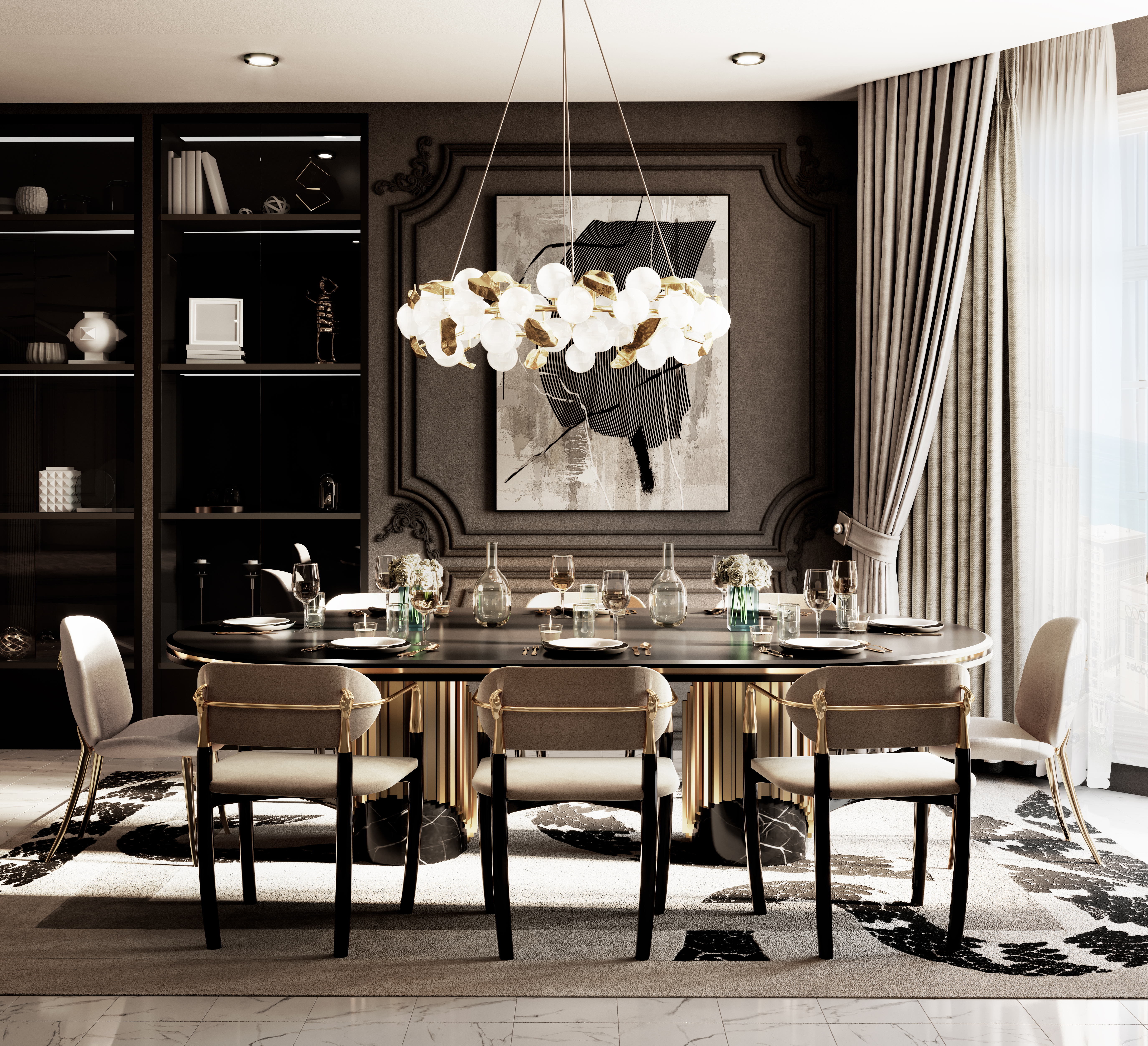 luxurious dining room design