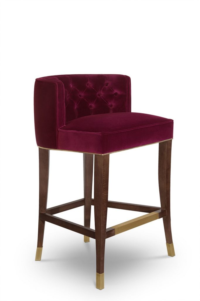 velvet counter stool