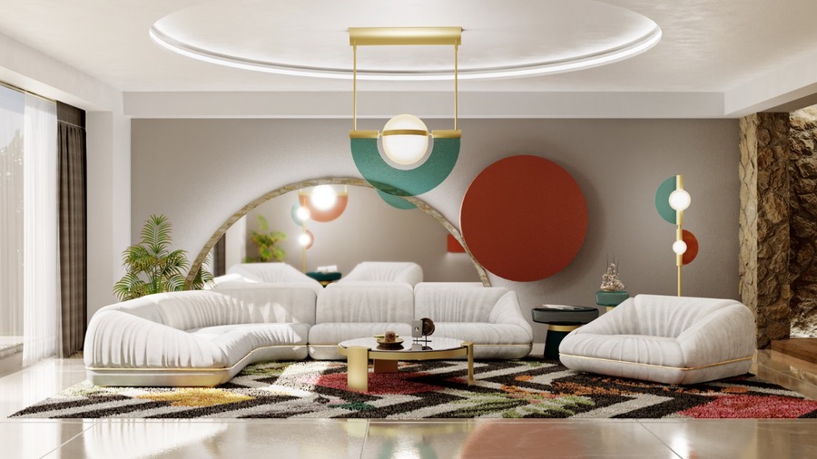 colourful living room