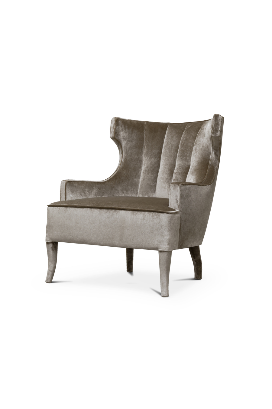 perfect bedroom chair in grey velvet