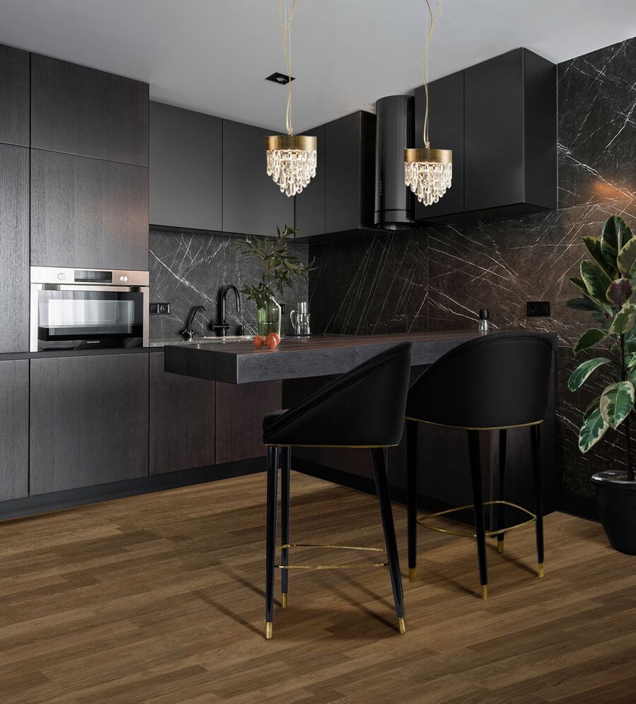 modern black chairs for dining area